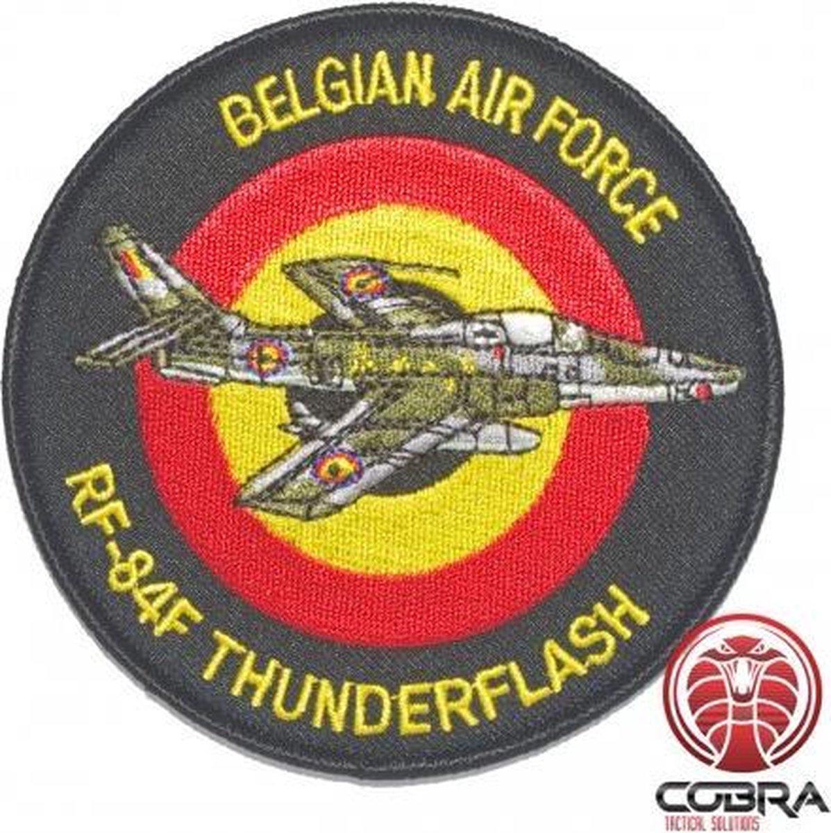 Belgian Air Force F-84G Thunderflash aviation geborduurde patch | Strijkpatches | Military Airsoft